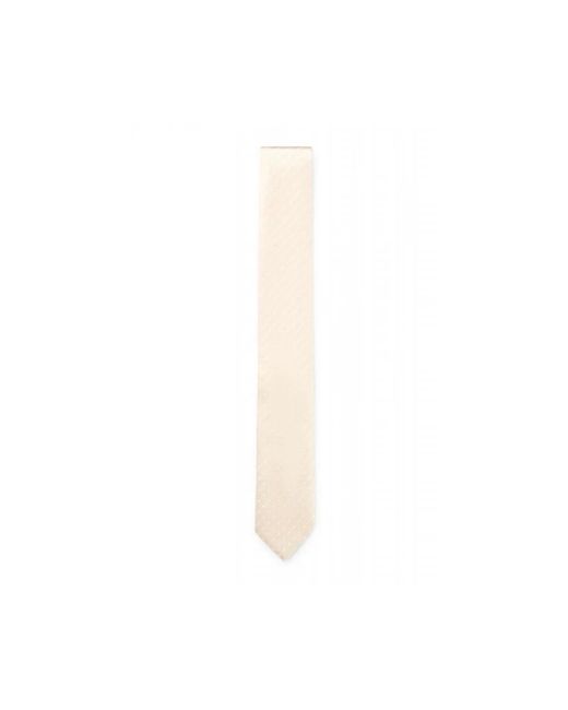 Boss Jacquard-Seidenkrawatte in White für Herren