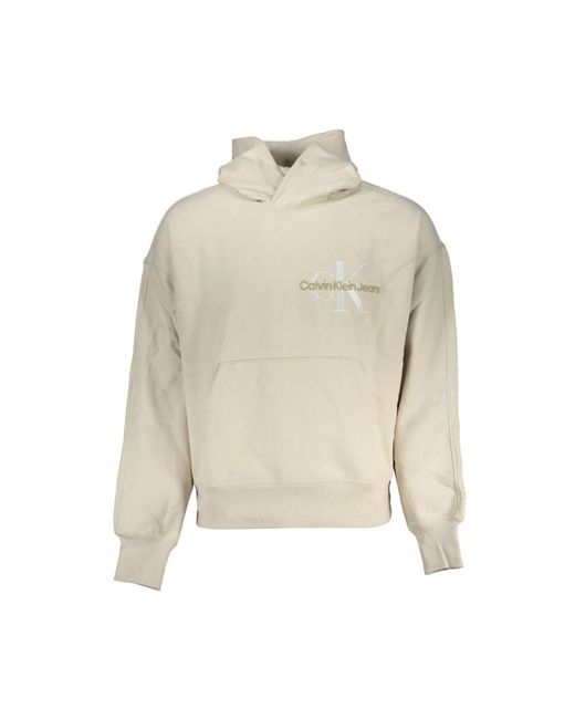 Hoodies di Calvin Klein in Natural da Uomo