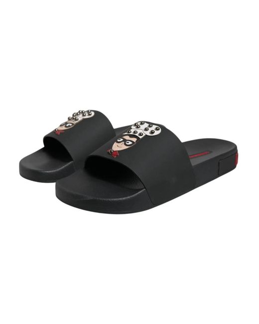 Dolce & Gabbana Prachtige Slippers in het Black voor heren