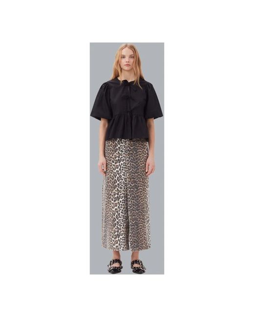 Ganni Black Blouses