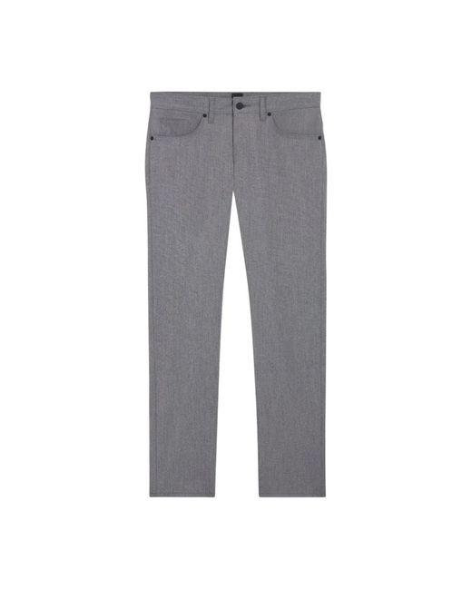 Boss Gray Slim-Fit Trousers for men