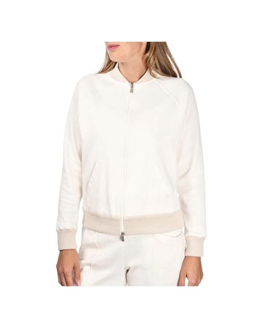 Gran Sasso White Bomber Jackets