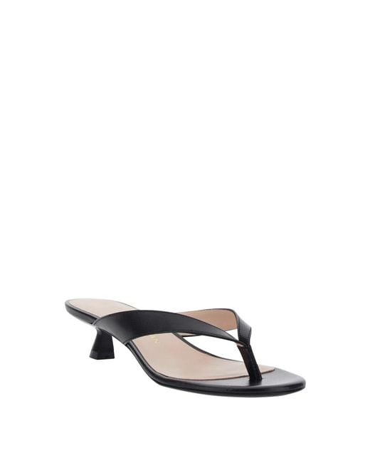 Stuart Weitzman Black Heeled Mules