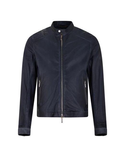 Leather Jackets Moorer de hombre de color Blue