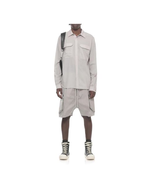 Rick Owens Gray Casual Shirts for men