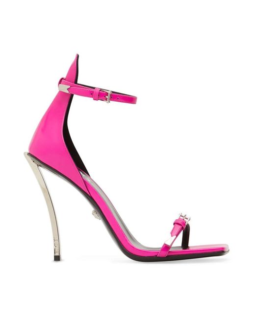 Versace Pink High Heel Sandals