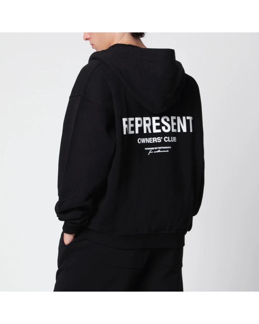 Represent Black Zip-Throughs for men