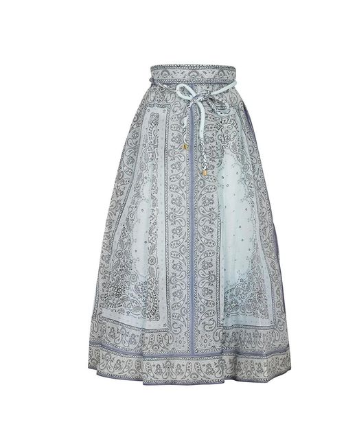 Zimmermann Blue Midi Skirts