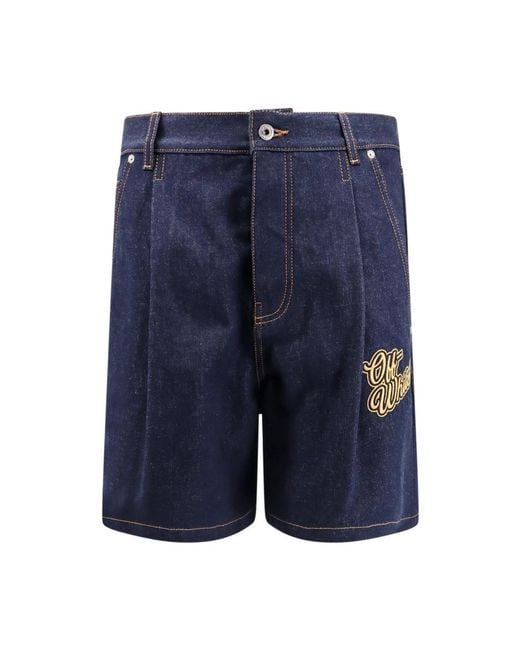 Off-White c/o Virgil Abloh Blue Denim Shorts for men