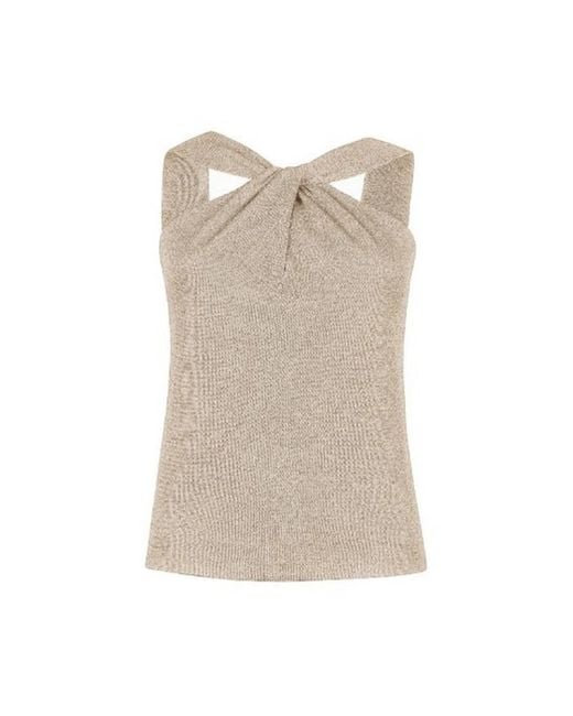 D.exterior Natural Sleeveless Tops