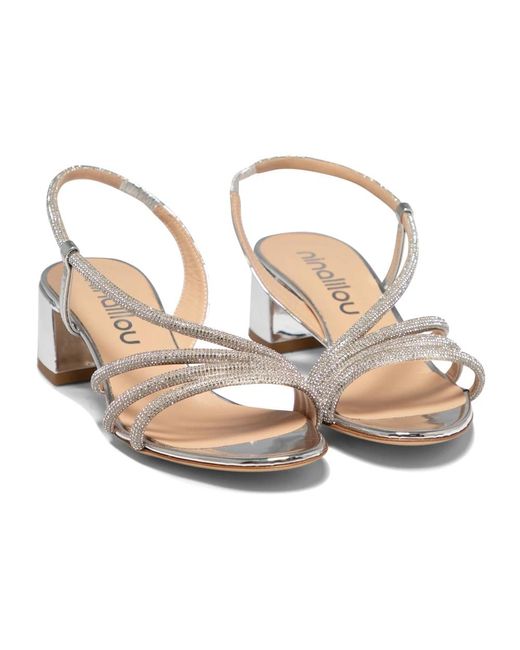 High Heel Sandals Ninalilou en coloris Metallic