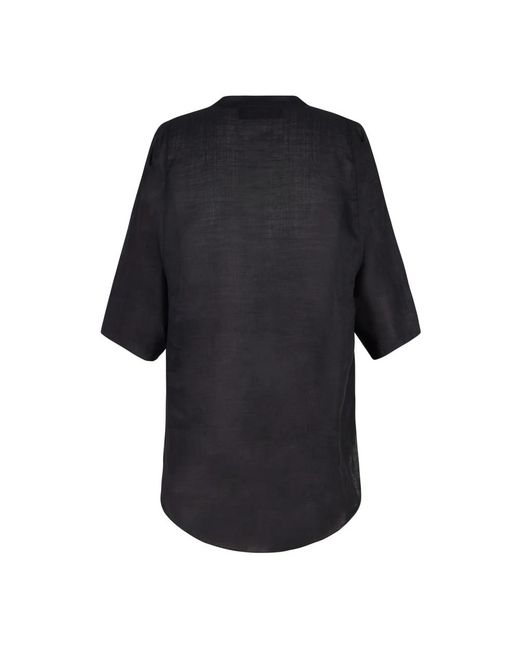Cortana Overhemden ,Zwart ,Top Met Mao-Kraag En Kimono-Mouw in het Black