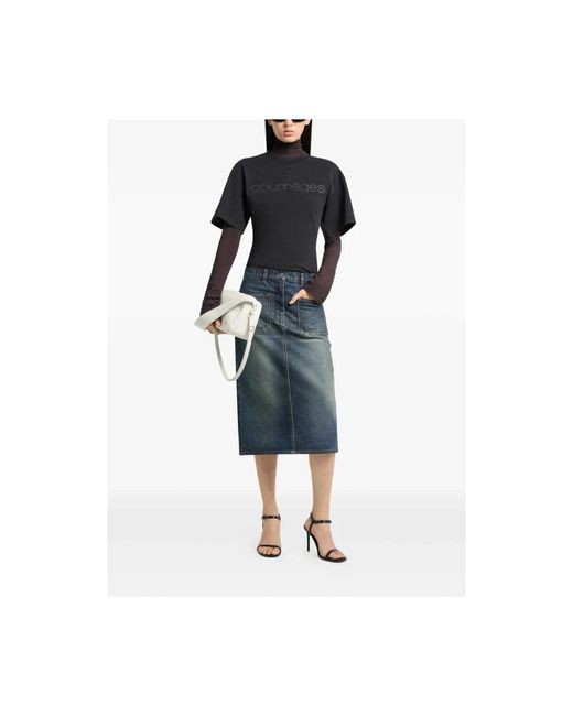 Courreges Black T-Shirts