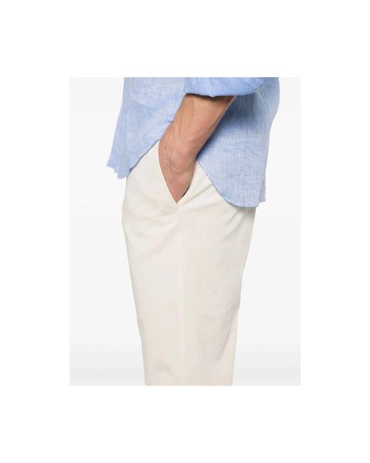 Incotex Hose mit verdecktem reißverschluss in Natural für Herren