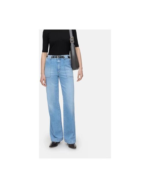 Closed Jeans ,Blauw ,Denim Aria Flared Jeans in het Blue