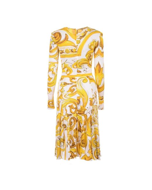 Dolce & Gabbana Metallic Midi Dresses
