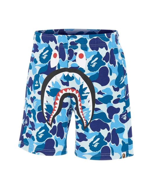 A Bathing Ape Blue Casual Shorts for men
