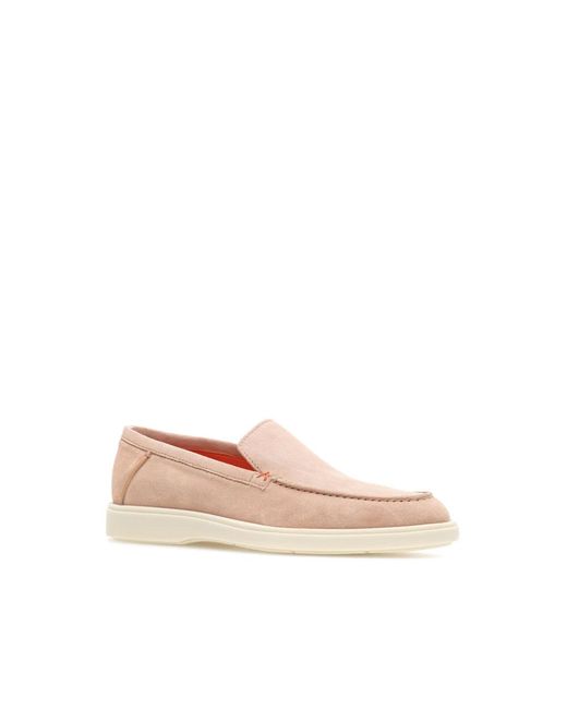 Santoni Pink Loafers for men