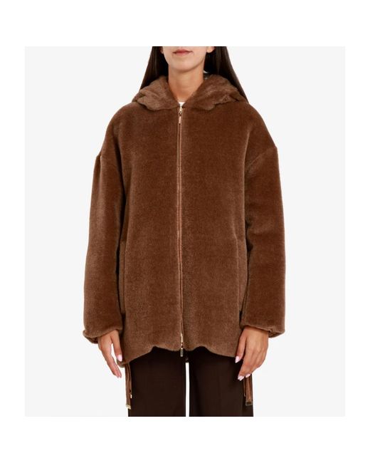 Max Mara Brown Down Jackets