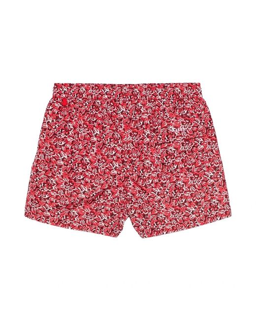 Kiton Rotes modisches polyesterhemd in Red für Herren