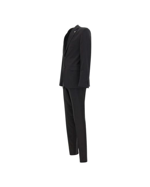 Manuel Ritz Black Single Breasted Suits for men