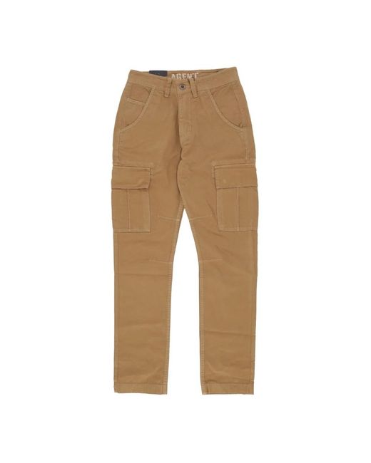 Alpha Industries Broeken ,Bruin ,Katoen Cargo Broek Khaki Rechte Pijp in het Natural voor heren