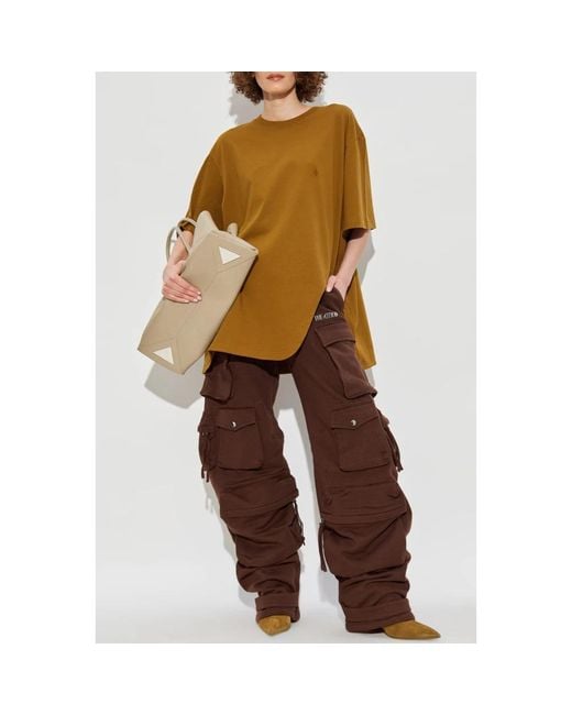 The Attico Brown Wide Trousers
