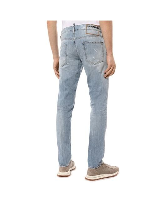 DSquared² Light Blue Cotton Jeans & Pant for men