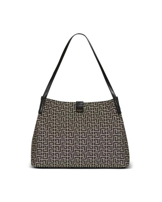 Balmain Black Medium Release Shopper Bag
