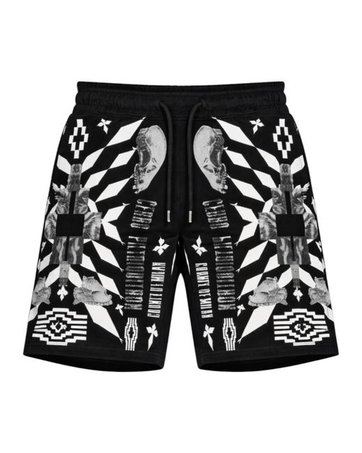 Marcelo Burlon Black Casual Shorts for men