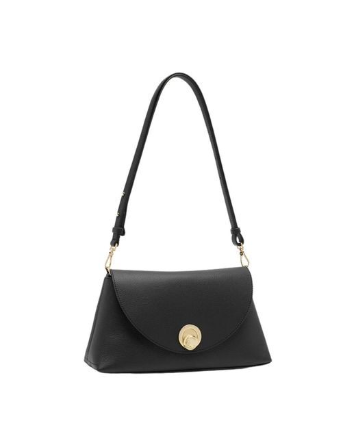 Coccinelle Moderne Leren Tas Met C-Me Handtekening in het Black