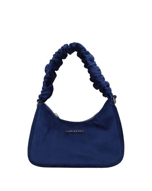 Lancaster Velvet Chouchou Schoudertas in het Blue