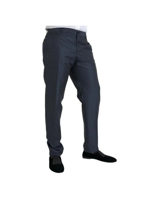 Dolce & Gabbana Blue Suit Trousers for men