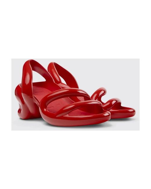 Camper Red High Heel Sandals