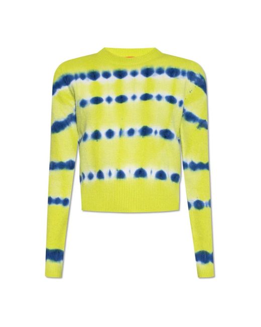 Round-Neck Knitwear DIESEL de color Yellow