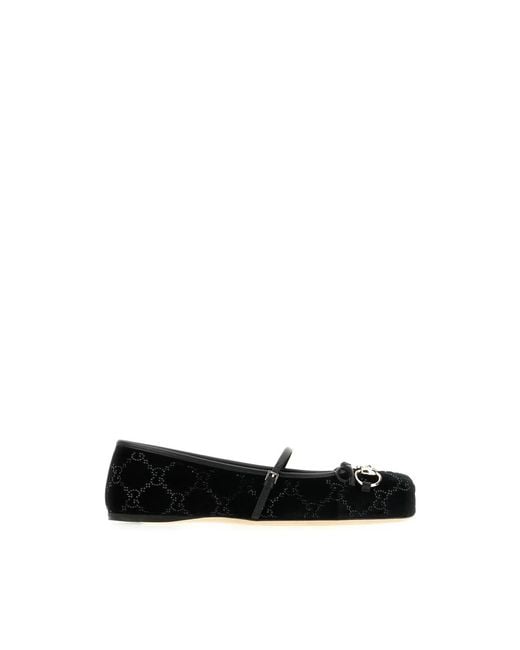 Gucci Black Ballerina Shoes