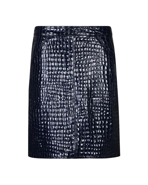 Tom Ford Blue Leather Skirts