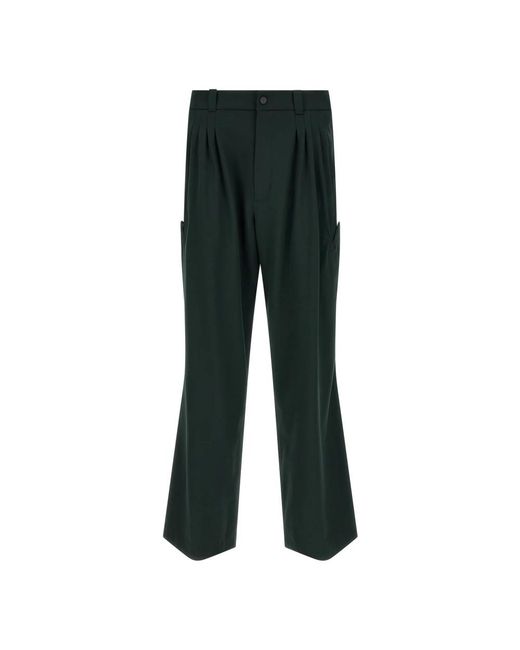 Kiko Kostadinov Green Wide Trousers for men