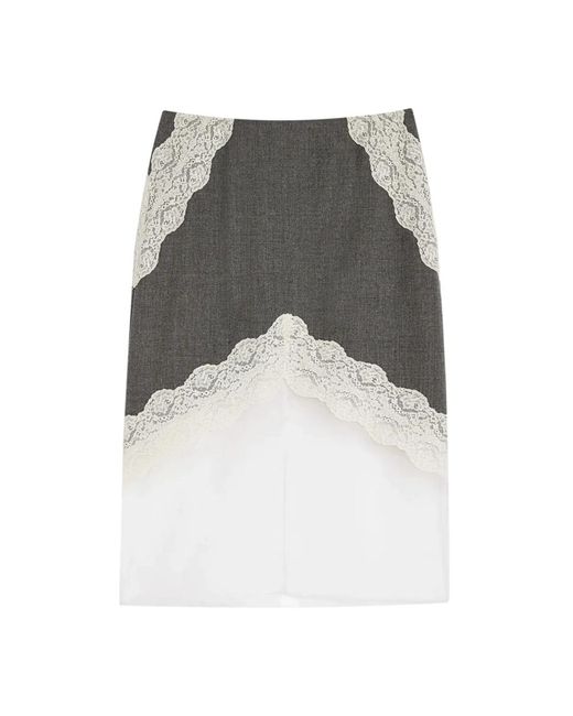 Jil Sander Rokken ,Grijs ,Lace Skirt in het Gray