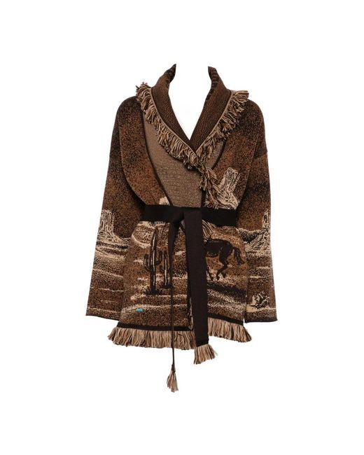 Alanui Wild Wild Cardigan in het Brown
