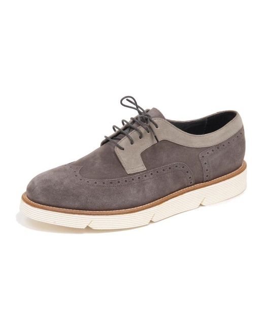 Alberto Guardiani Brown Laced Shoes for men
