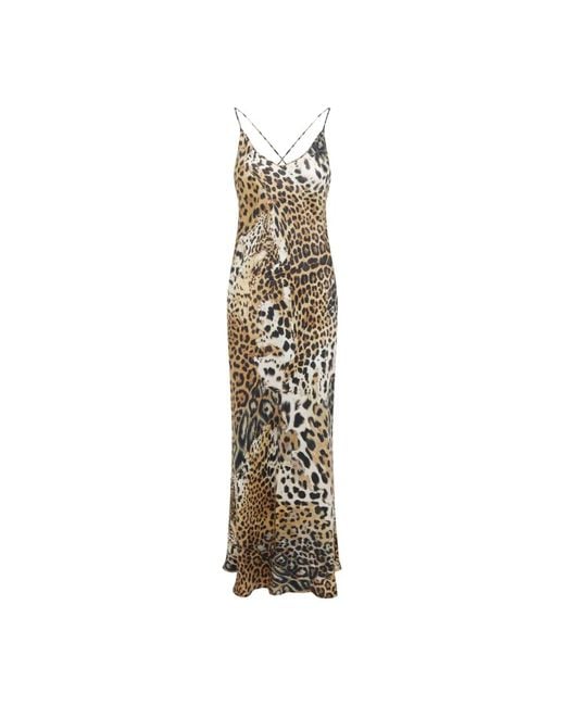 Maxi Dresses di Roberto Cavalli in Metallic