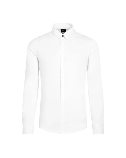 Armani Exchange White Formal Shirts for men