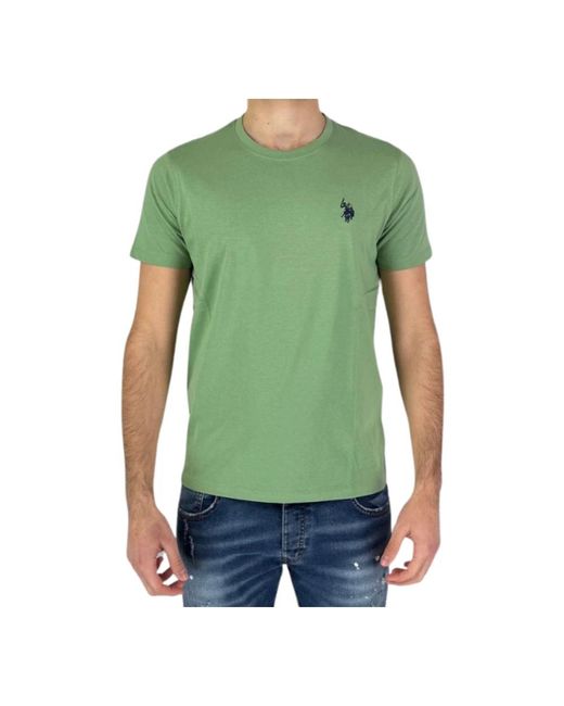 Magliette casual in cotone di U.S. POLO ASSN. in Green da Uomo
