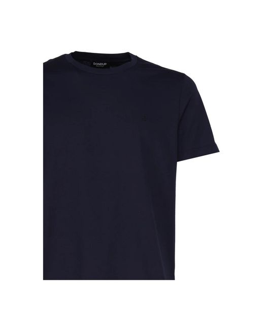 Dondup Tops ,Blauw ,Katoen Blauw Logo T-Shirt Voor in het Blue voor heren