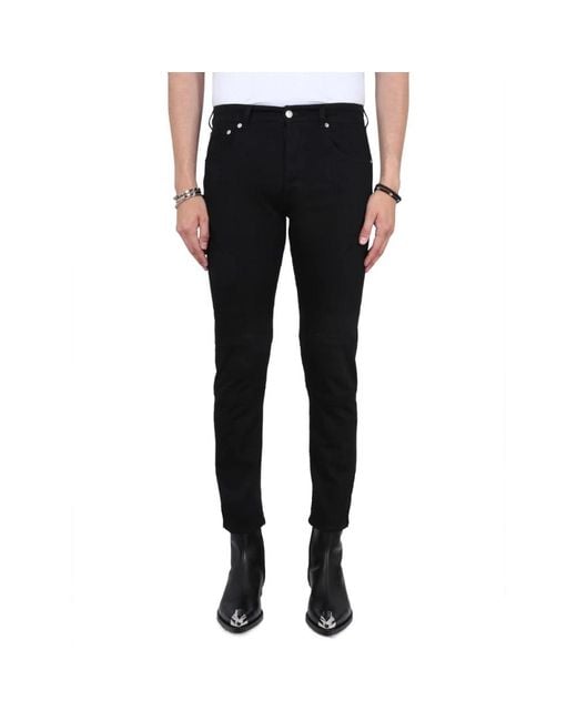 McQueen Black Slim Fit Jeans for men