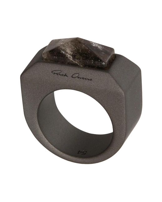 Rick Owens Gray Kristall pyramiden ring