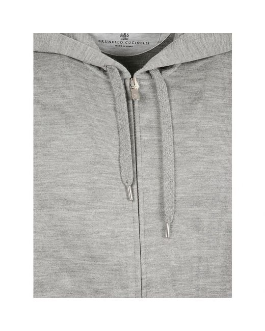 Brunello Cucinelli Gray Zip-Throughs for men