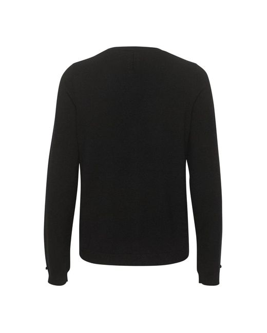Cream Truien & Vesten ,Zwart ,Zwarte Gebreide Vest Met V-Hals in het Black