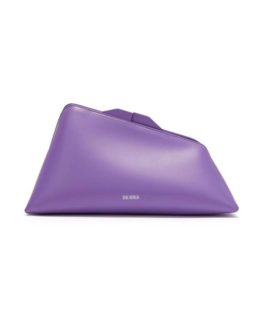 The Attico Purple Mauve Oversized Clutch Mit Magnetverschluss